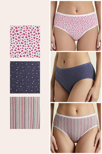 Zivame Medium Rise Full Coverage Hipster Panty (Pack of 3) - Multicolor — thumbnail 2